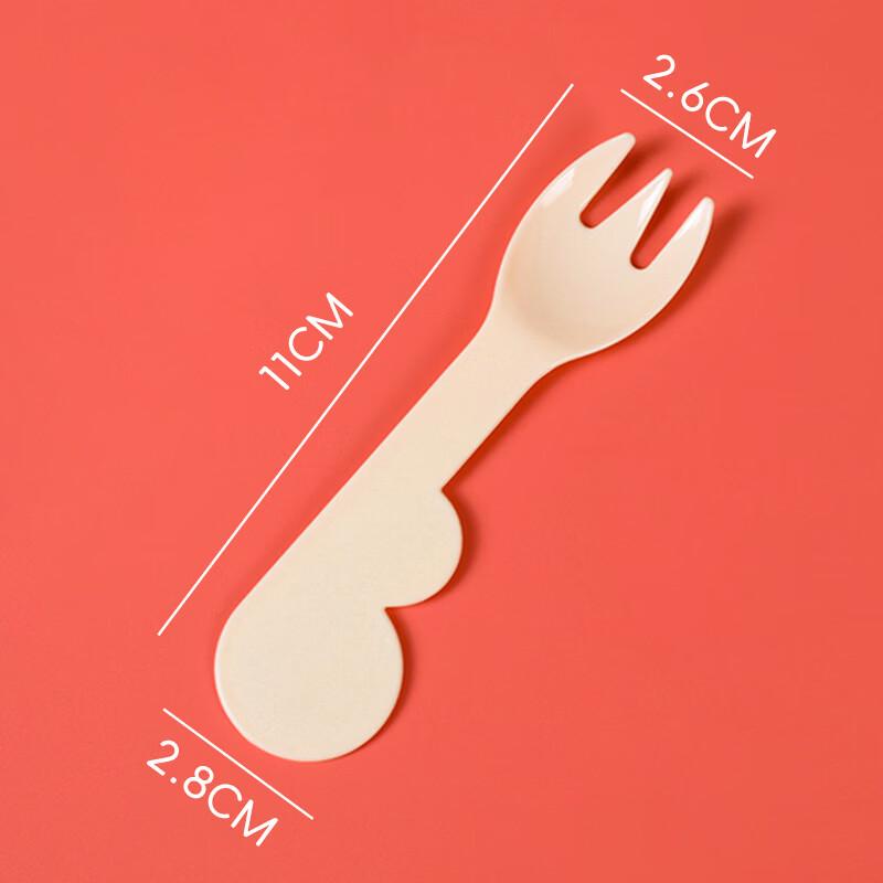 Disposable Individually Wrapped Cloud Fork & Spoon Set (100 Pcs)