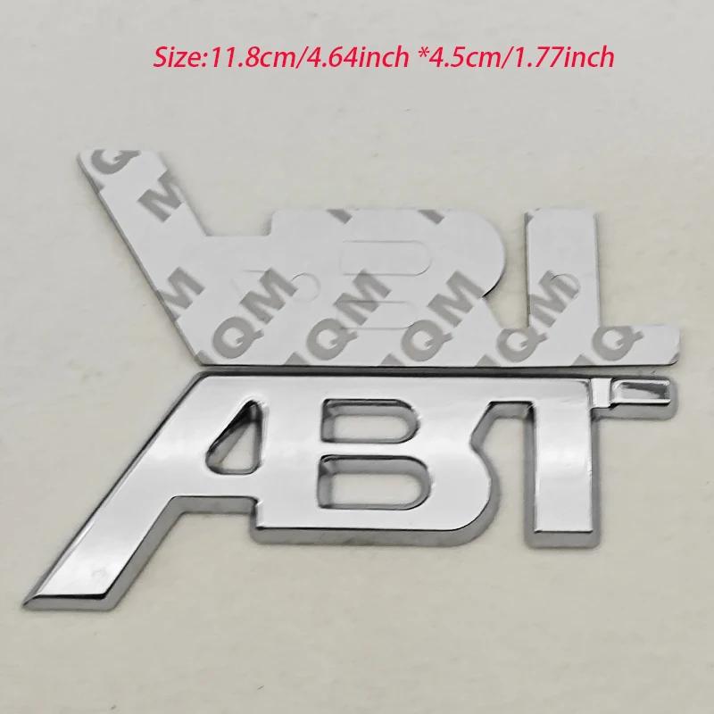 JIYQ3 3D ABT Logo Emblem Car Trunk Front Grille Badge For T6 S5 RS7 C8 Q8 RS6 SQ5 Q5 Q7 RS4 A3 8V A6 Skoda Sticker Auto Accessories