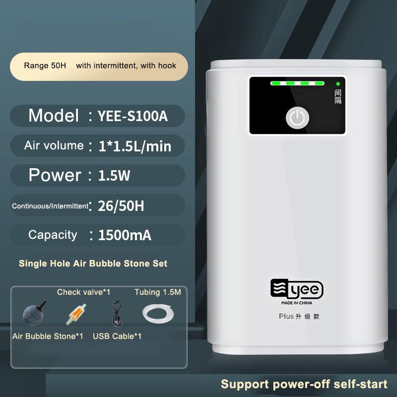 

USB Charging Dual-Purpose Aquarium Air Pump Outdoor Portable Fishing Mute Oxygenator White Small Fish Tank Oxygen Pump