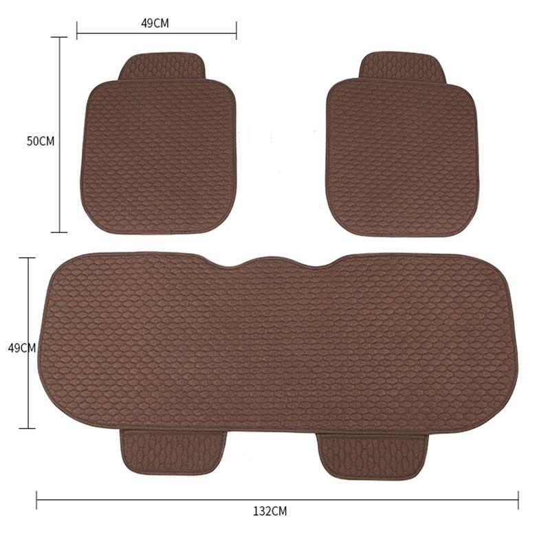 Car Seat Cover Front/rear Flax Seat Protect Cushion Automobile Seat Cushion Protector Pad Car Covers Mat Protect
