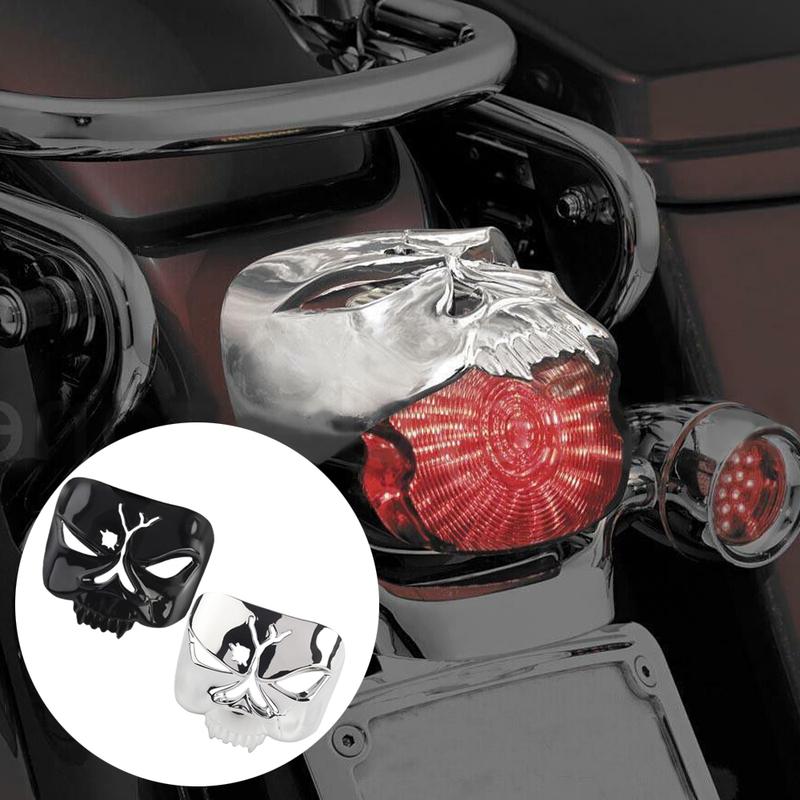 Motorcycle Skull Rear Taillight Cover for Harley Touring Dyna FXD Softail Sportster Street Glide Road King