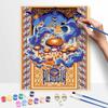 Disney Aladdin Genie Oil Paint by Numbers Painting Kit Handmade Diy Home Decor Gifts Adult Canvas Art Relaxing Creative Hobby Leisure