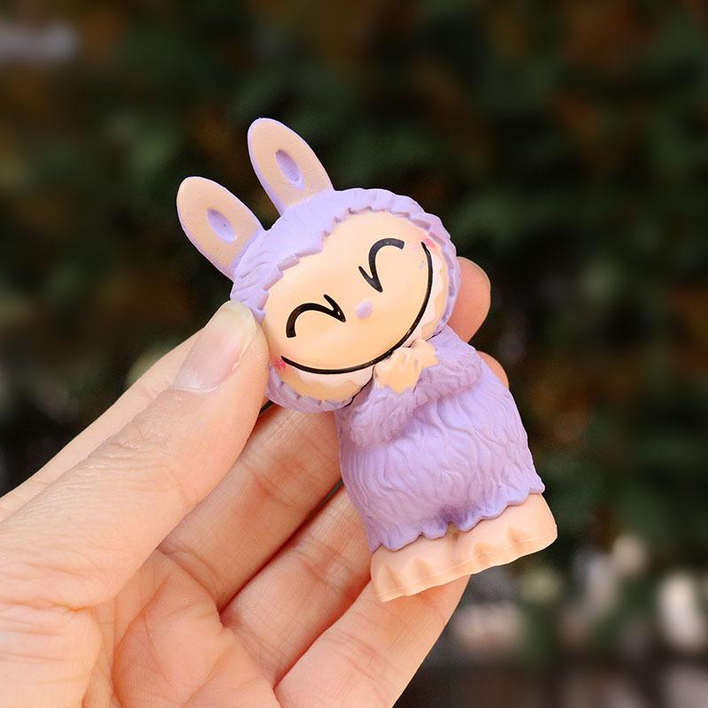 Round-Eyed Bunny Doll - Cute Gift for Girls' Birthdays, Best Friends, Creative Ornament for Desk or Car