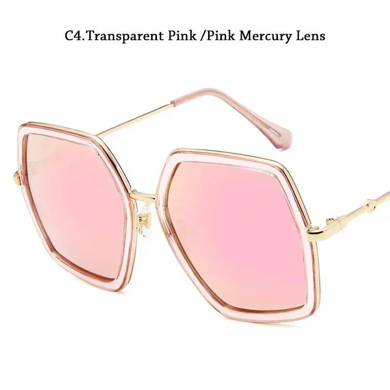 New Oversized Square Sunglasses Women Luxury Brand Designer Vintage Sunglass Fashion Big Frame Sun Glasses UV400 Lentes