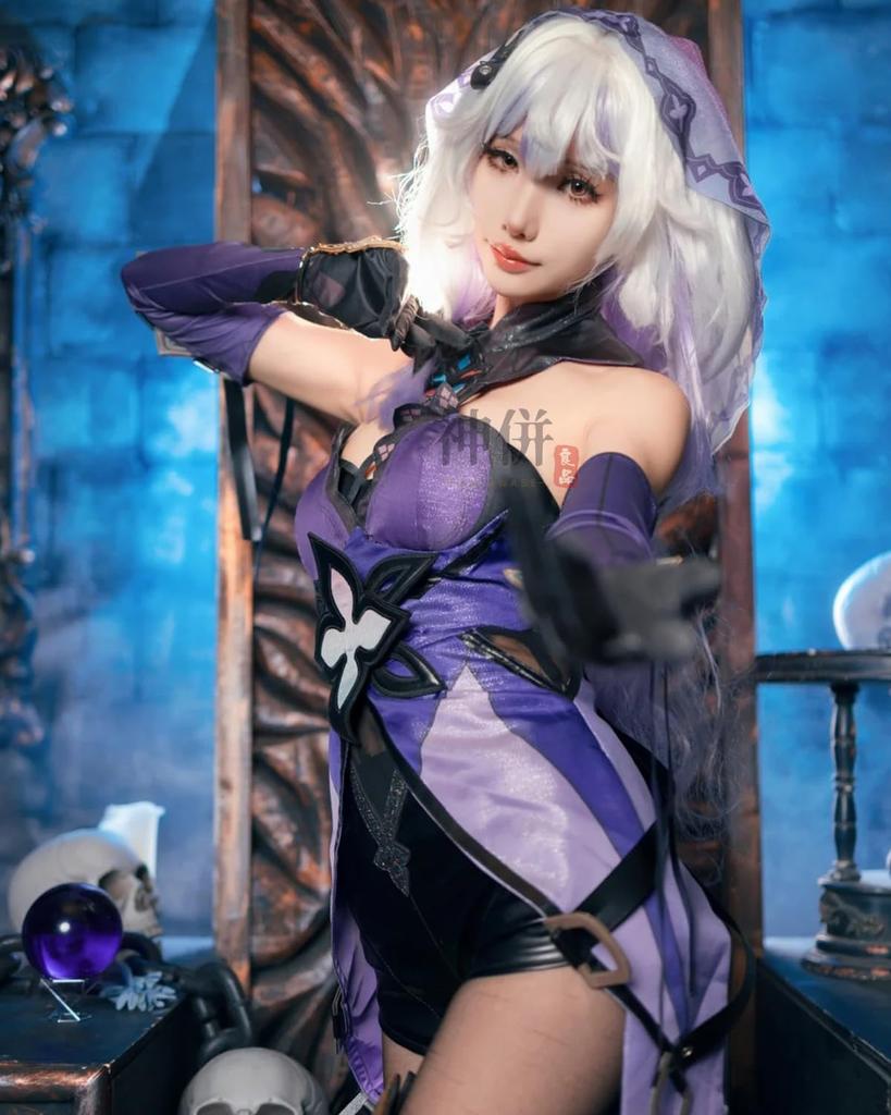 [Kamizu Ryohin] Cosplay Black Swan cu perucă, prăbușire: Costum de cosplay Star Rail, costum pentru adulți, festival cultural, costum pentru evenimente, haine de scenă,