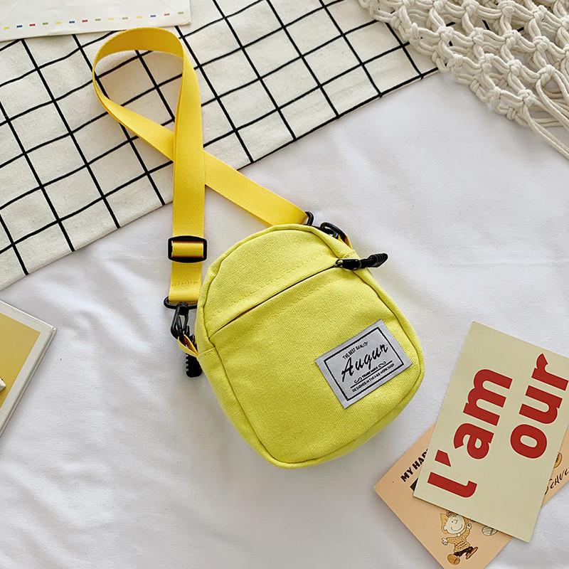 Mini Canvas Messenger Bag Women's 2025 New Korean Version Ins Japanese Cute Shoulder Bag Change Hand Bag