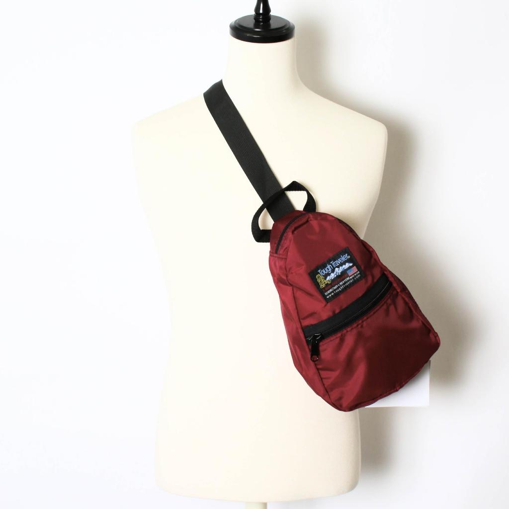Body Bag SLING Bag Made In USA Lightweight American Casual Burgundy PEANUT BAG Tt-0050 One-shoulder