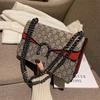 Wine God Bag Women's 2025 New Trendy Old Flower Genuine Leather Single Shoulder Luxury Chain Handheld Diagonal Underarm