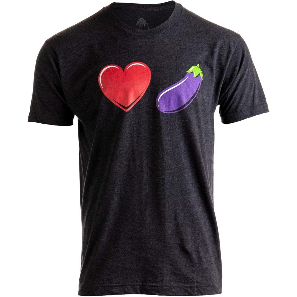 Love Eggplant Funny Gay Pride Humor LGBTQ Silly Joke for Unisex Women TShirt