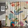 1pc Floral Pattern Printed Shower Curtain with Hooks, Window and Wall, Bathtub, Bathroom Home Decoration, All Seasons Shower C