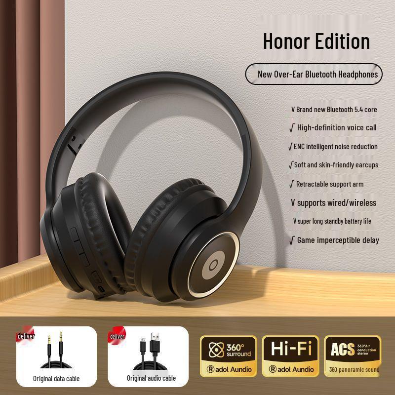 Wireless Over-Ear Bluetooth Headphones with Heavy Bass, Long Battery Life, and Noise Cancelling for Gaming