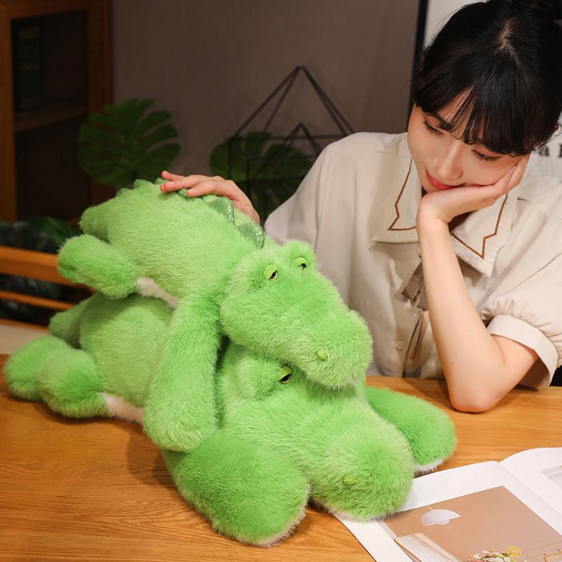 Soft Get Down Crocodile Plush Toy Fluffy Full Stuffed Animal Pillow Doll Jungle Alligator Sofa Cushion Birthday Plush Gifts