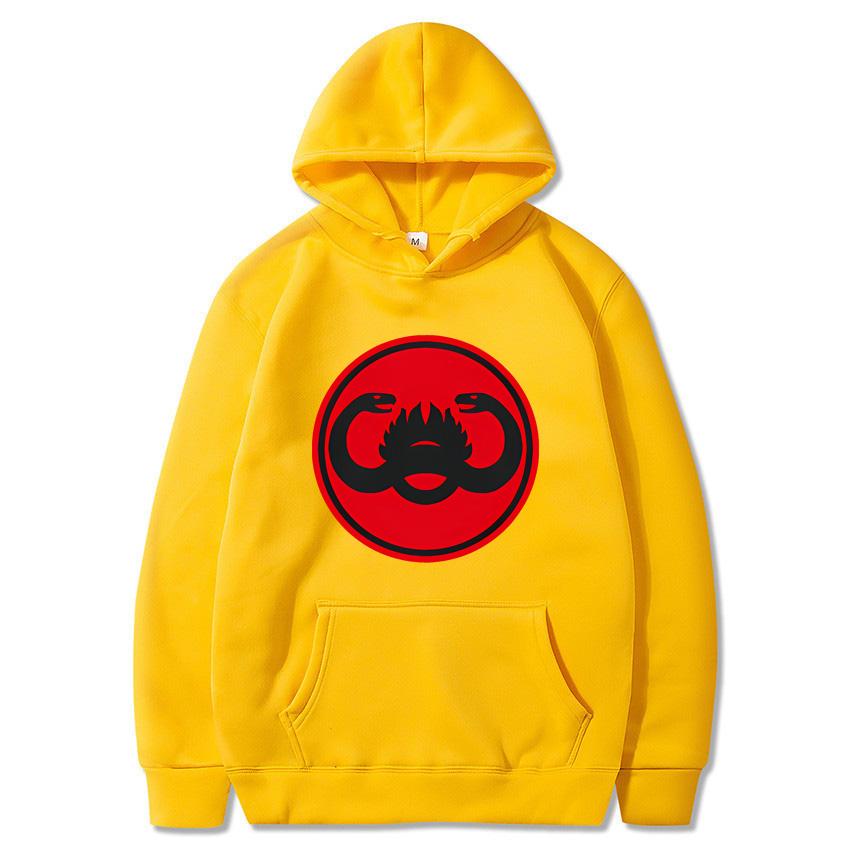 Autumn Winter Double Headed Snake Printed Hoodie Classic Style Daily Casual Wear Harajuku Street Wear Warm Hoodie