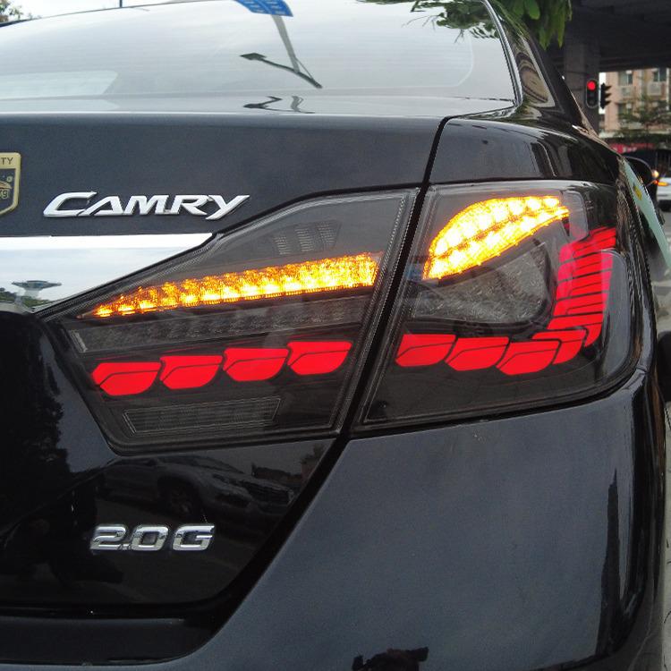 LED Dragon Scale Daytime Running Lights & Streamer Turn Signals for 12-14 Camry (7th Gen)