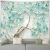 White Flowers Golden Tree Trunk Creative Decorative Tapestry Home Wall Living Room Office Decorative Tapestry