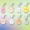 8pcs Acrylic Keychain with Lightstick Charm, Cute Sitting Cartoon Characters Bag Pendant, STAY Fans Kpop Accessory