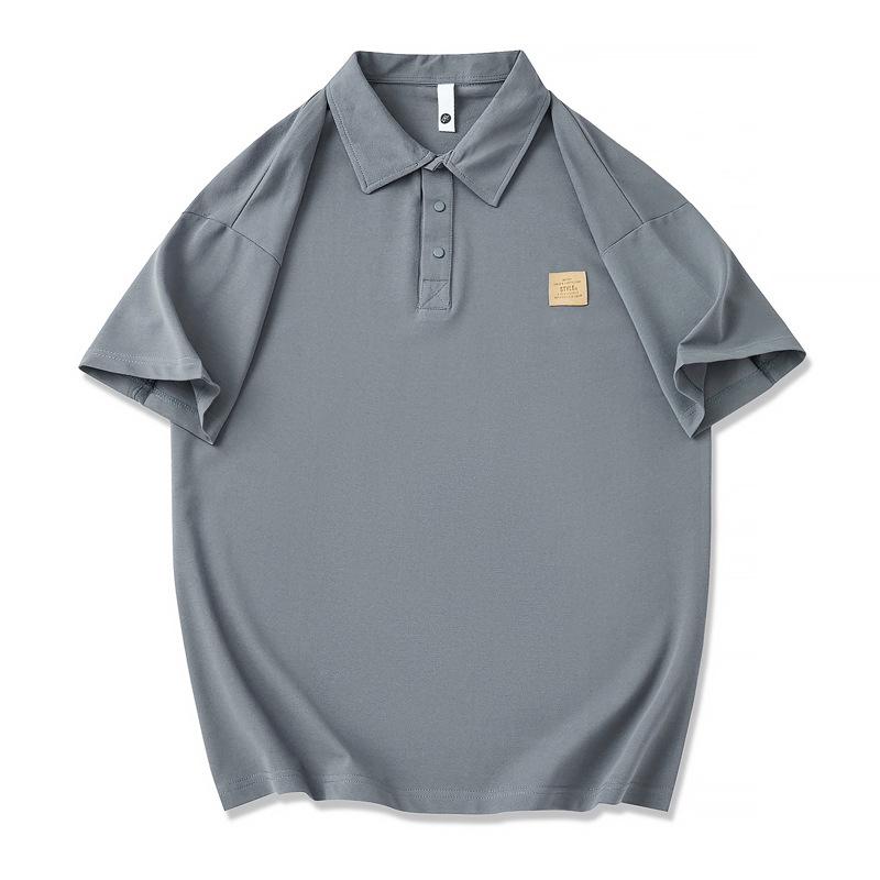 Summer Thin Short-sleeved POLO Shirt Men's Solid Color T-shirt Men's Lapel Thin Short T-top