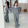Autumn 2026 Girls' Sports Jacket & Wide-Leg Pants Two-Piece Set