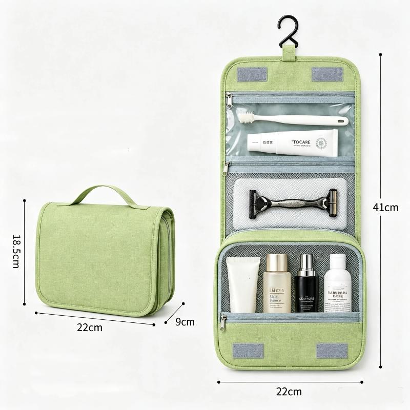 Hanging Toiletry Bag Waterproof Wet Dry Separation Large Capacity Portable Shower Storage Bag for Bathroom Camping Trips