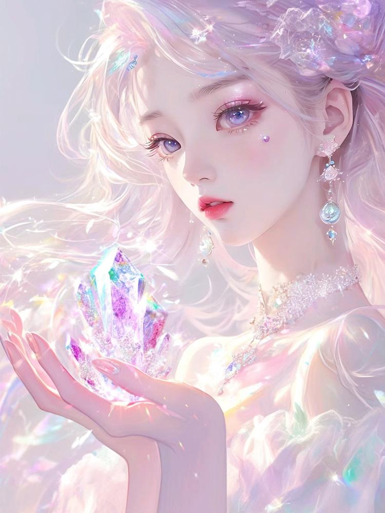 5D DIY Diamond Painting Woman Girl Portrait Full Square Round Girl Mosaic Flower Embroidery Cartoon Needlework Wall Decoration