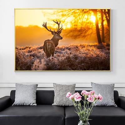 Woodland Wild Animal Deer Photo Canvas Print Modern Wall Art Poster Natural Scenery Picture for Living Room Home Decor Cuadros