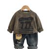 Kids Casual Long-Sleeve Set, Comfortable Daily Wear Outfits