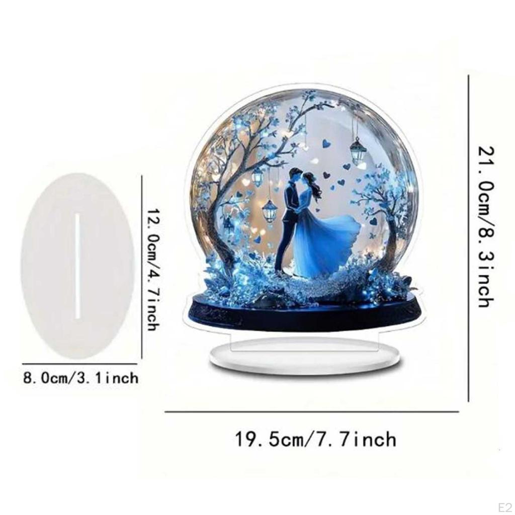 Acrylic 2D Flat Decor Sign Unique Table Centerpiece,Decorative,Desktop Ornament,for Cabinet Holiday