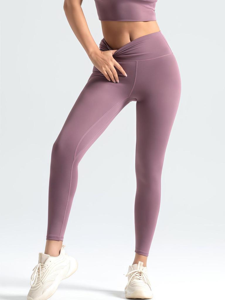 Pantalones de Yoga de Cintura Alta Levanta Glúteos para Mujer - Tacto Nude Otoño/Invierno, Alta Elasticidad Ropa de Fitness, Mallas Cortas para Correr