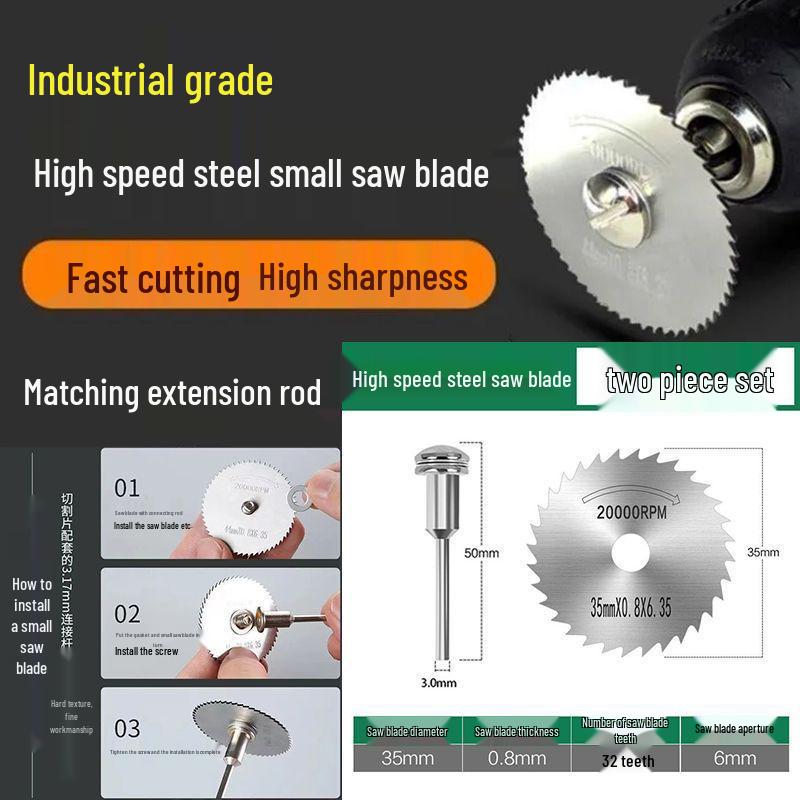 High-Speed Steel Mini Saw Blade Set: Ultra-Thin Circular Cutting Discs for Wood, Aluminum, Metal, and Electric Drills