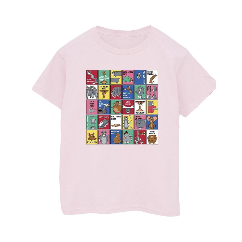 Tom and Jerry Mens Grid Squares T-Shirt