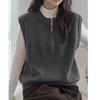Knitted vest women's autumn new versatile stacked sleeveless sweater vest with loose casual top women