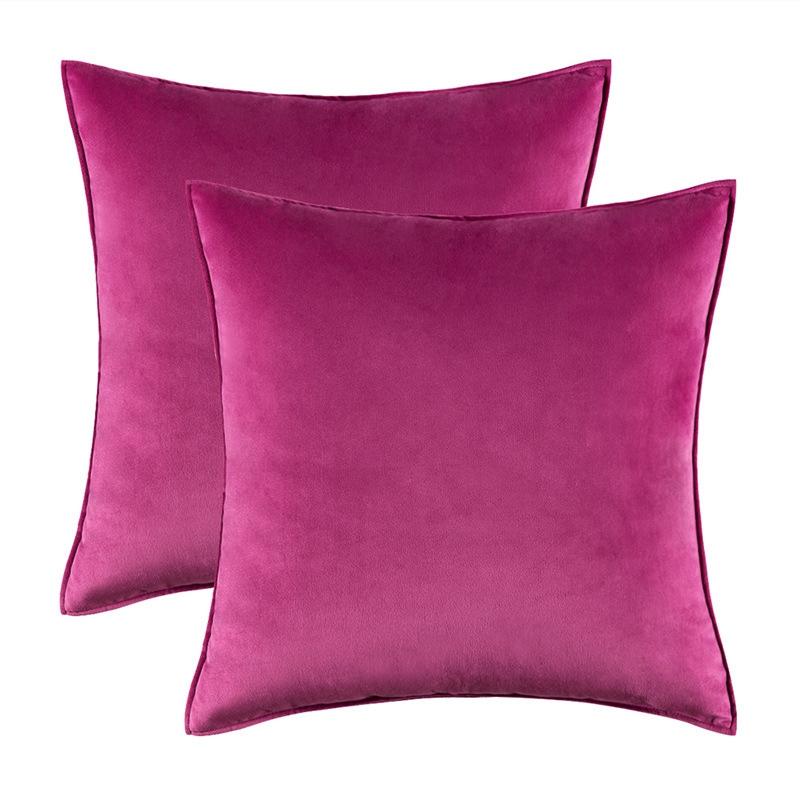 2pcs Luxurious Italy Velvet Pillowslip Throw Pillow Covers High Grade Solid Color Gift Cushion Case For Living Room Sofa Bed