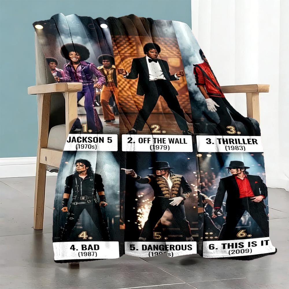 Michael Jackson Blanket Durable Comfort Perfect For Couch Picnics Livingroom Four Seasons Universal Modern Perfect Gift For Relatives And Friends