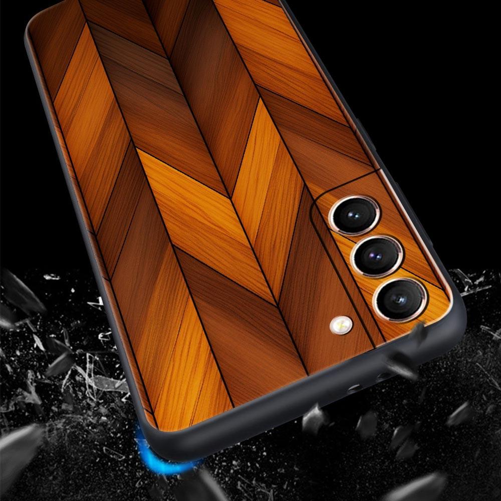 Luxury Vintage Wood Grain Pattern Phone Case for Samsung Galaxy S26 S25 S24 S23 S22 S20 S21 FE Ultra S25 Edge Plus 5G Soft TPU