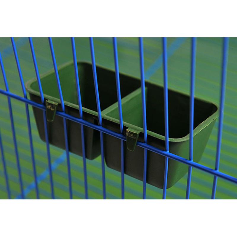 

Parrot Food Water Bowl Dual Feeding Cup Bird Pigeons Cage Water Food Feeder one size