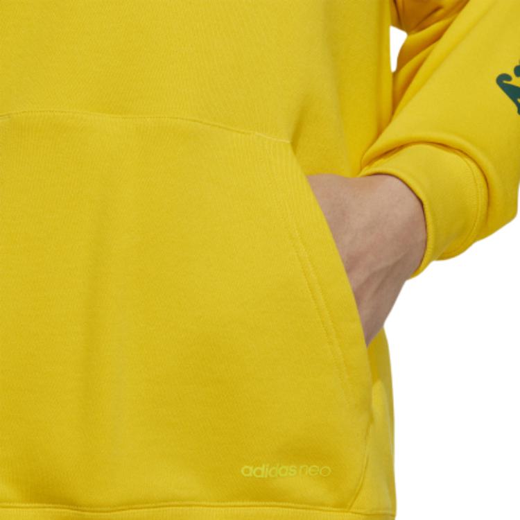 Adidas Neo X Smiley Collaboration Casual Printed Hoodie Men Hoodies Yellow HB7410