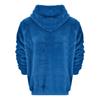 Men's Autumn Plush Hoodies Big and Tall Solid Color Sweatshirts Fuzzy Fleece Letter Label Comfty Casual Sweatshirt for Men