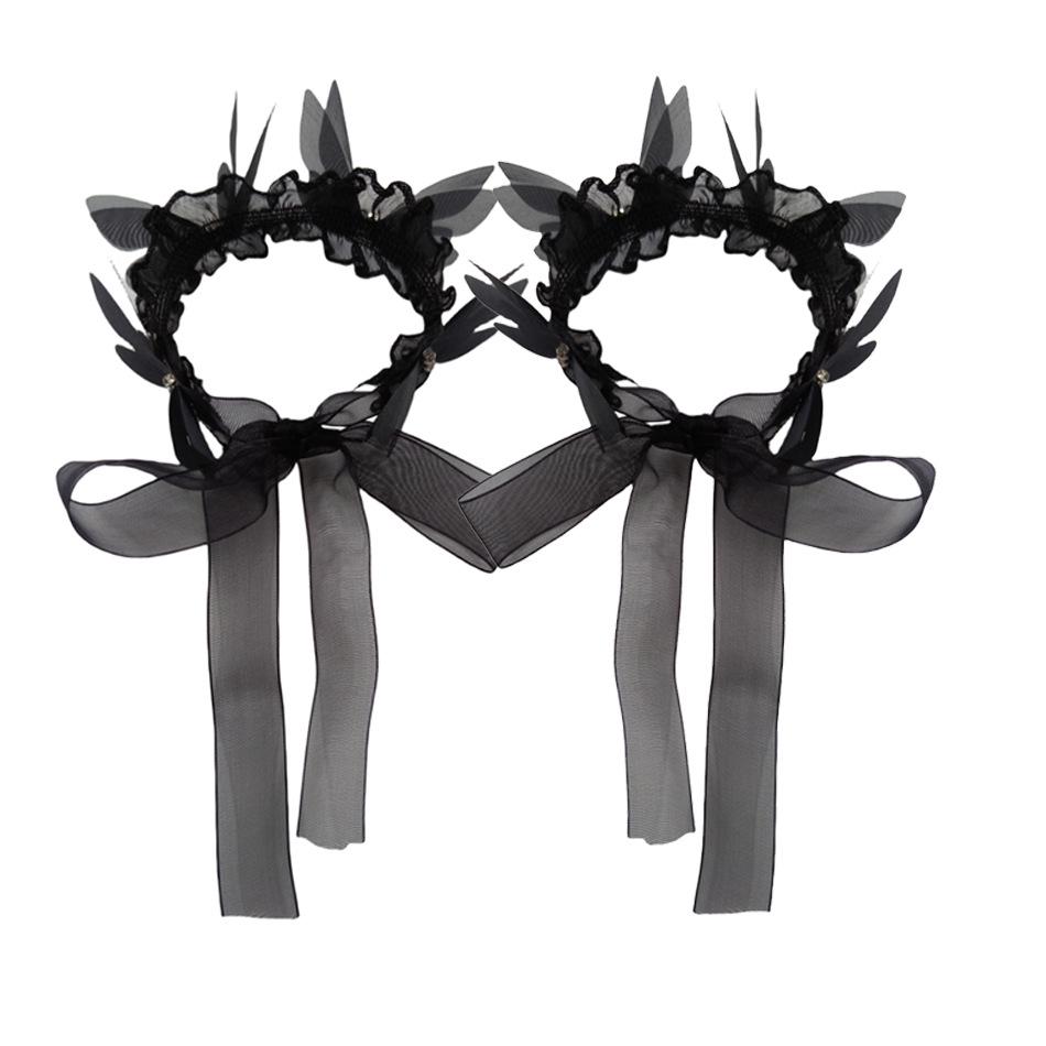 Maleficent Hexe Halloween Cosplay Kleid für Mädchen - Dunkler Stil Schwarzes Prinzessinnen Outfit