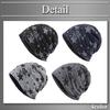 BUZZxSELECTION Men's CAP170 (Dark Gray) Knit Cap with Star Design, Fleece-Lined, Perfect for Fall and Winter