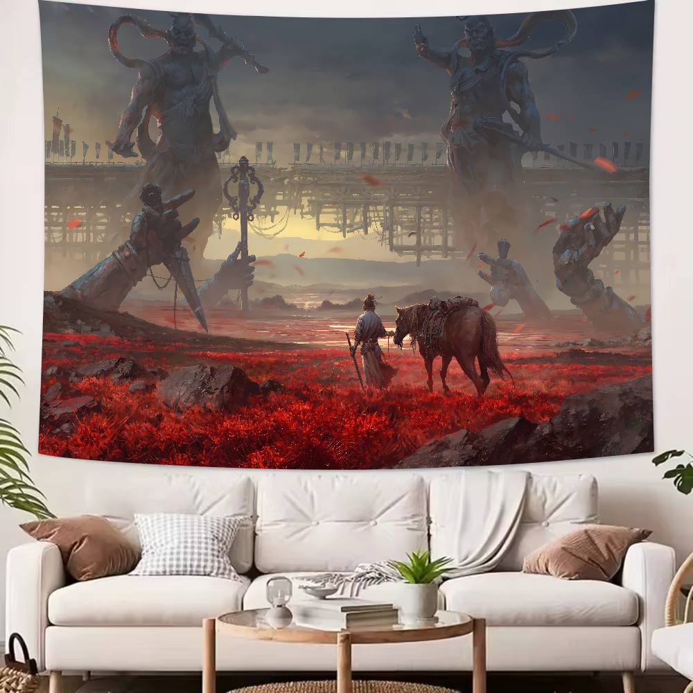 Fashion Hot Cool Video Game Where Winds Meet Tapestry Wall Hanging Wall Rugs Dorm Decor Blanket Camping Decoration Tapestry