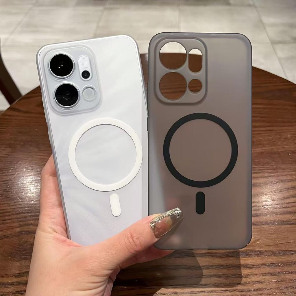Applicable To OPPO FindX9Pro Ice Mist Magnetic Suction Reno16 Mobile Phone Case Skin-friendly K13 Simple Protective Case