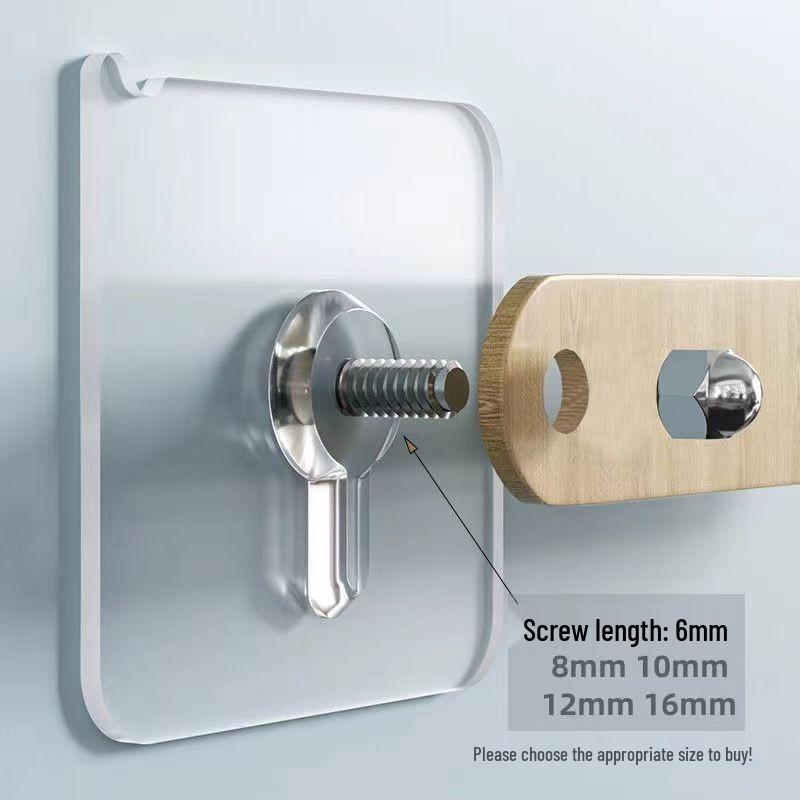 Jingruixiang No-Drill Traceless Adhesive Screw Hooks, 50 Pcs