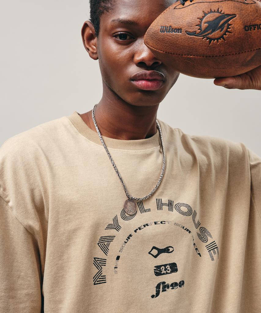 MAYOL Vintage Logo Short Sleeve Unisex T-Shirt_Sand