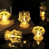 Transparent Lotus Buddha Lamp with Everlasting Glow for Ceremonies