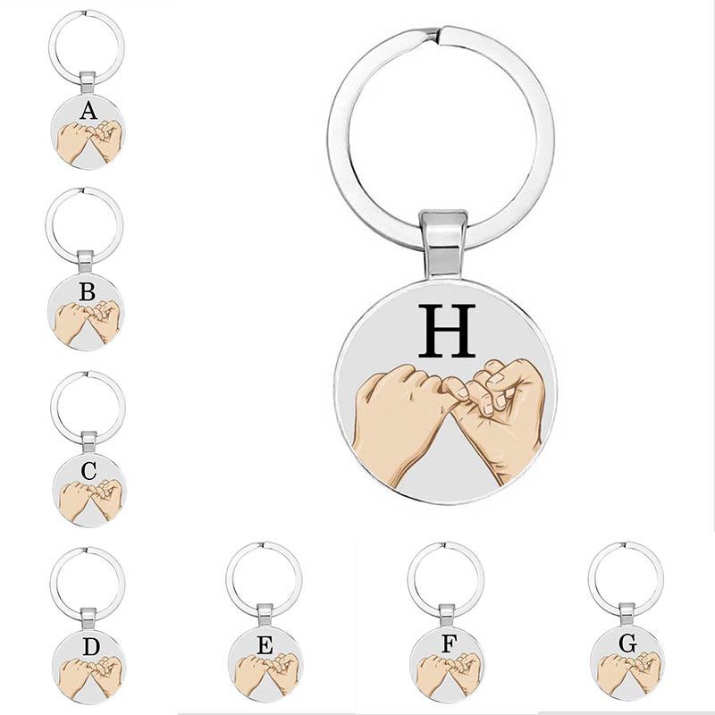 

Ручной брелок для ключей с 26 буквами, брелок для родителей и детей, семейный брелок, брелок для ключей «Соглашение о дружбе», брелок для сестер, брелок для пары