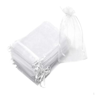 Paquete de 100 bolsas con cordón para Navidad y bodas, bolsas reutilizables para fiestas
