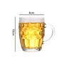 380ml/260ml/375ml Wheat Beer Glass Classic Craft Beer Glass with Handle Bar Large Capacity Beverage Cup Transparent Water Bottle