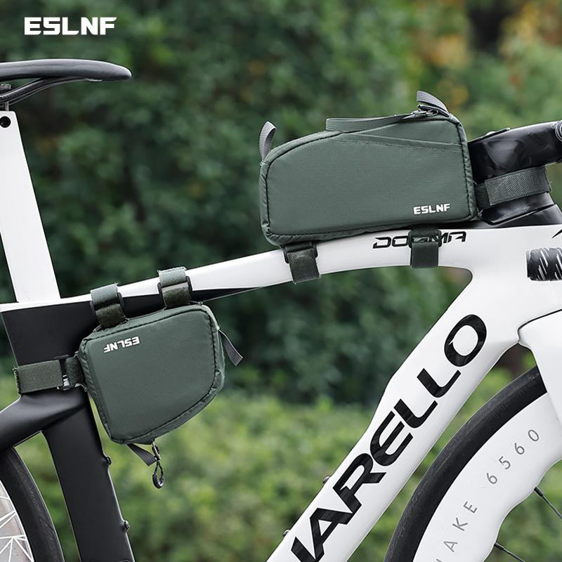 Waterproof Double-Zip Bike Front Frame Bag - Universal for MTB Road Bikes, Durable Outdoor Cycling Storage Pouch