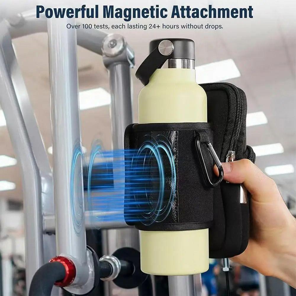 Magnetic Water Bottle Sling Bag Adjustable Sports Water Bottle Bag Gym Bottle Bag  Gym