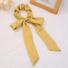 Satin Bow Scrunchie with Long Ribbon Tail for Women - Elegant Hair Tie with Streamer, Silky Hair Scarf for Summer Hairstyles